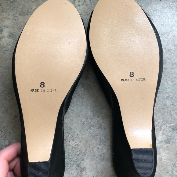 kitten heel satin slippers with rabbit fur - Picture 4 of 4